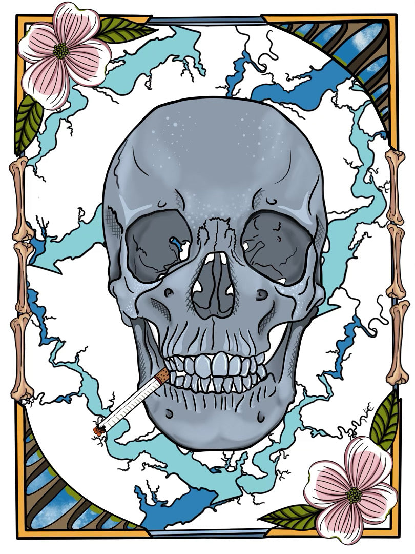 Richmond Summer Skull Art Print