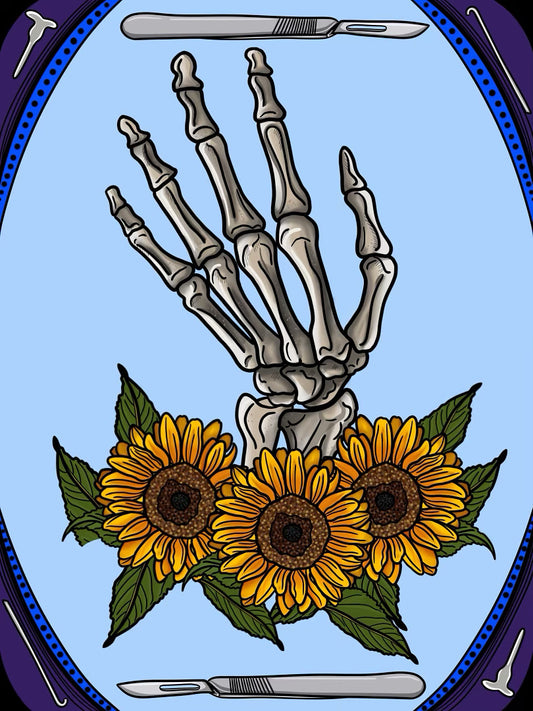 Surgical Skeleton Hand Print