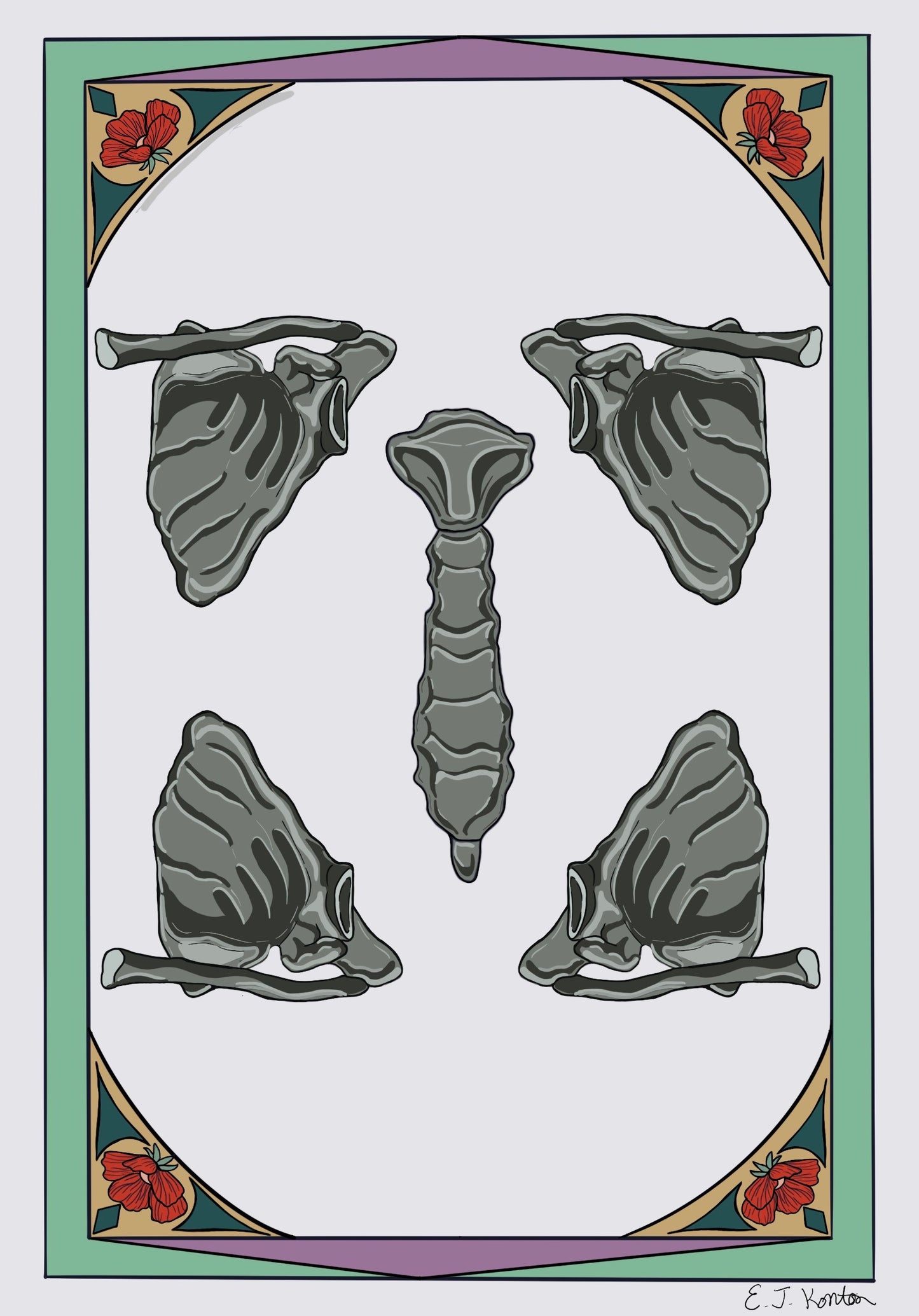 Scapula and Sternum Print