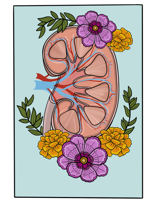 Floral Kidney Art Print