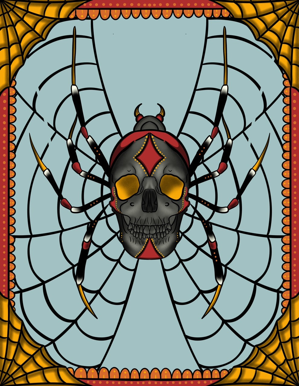 Skull Spider Print