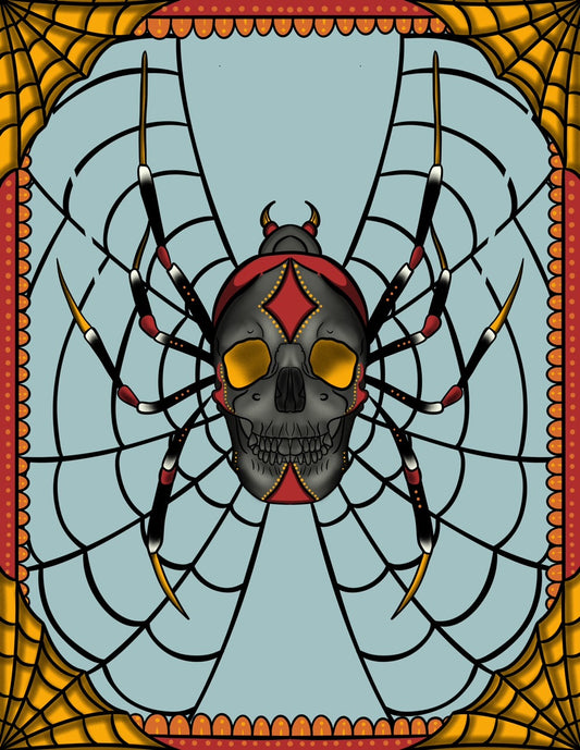 Skull Spider Print